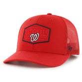 Washington Nationals Ridgeline Tonal Patch Trucker Adjustable Hat Red