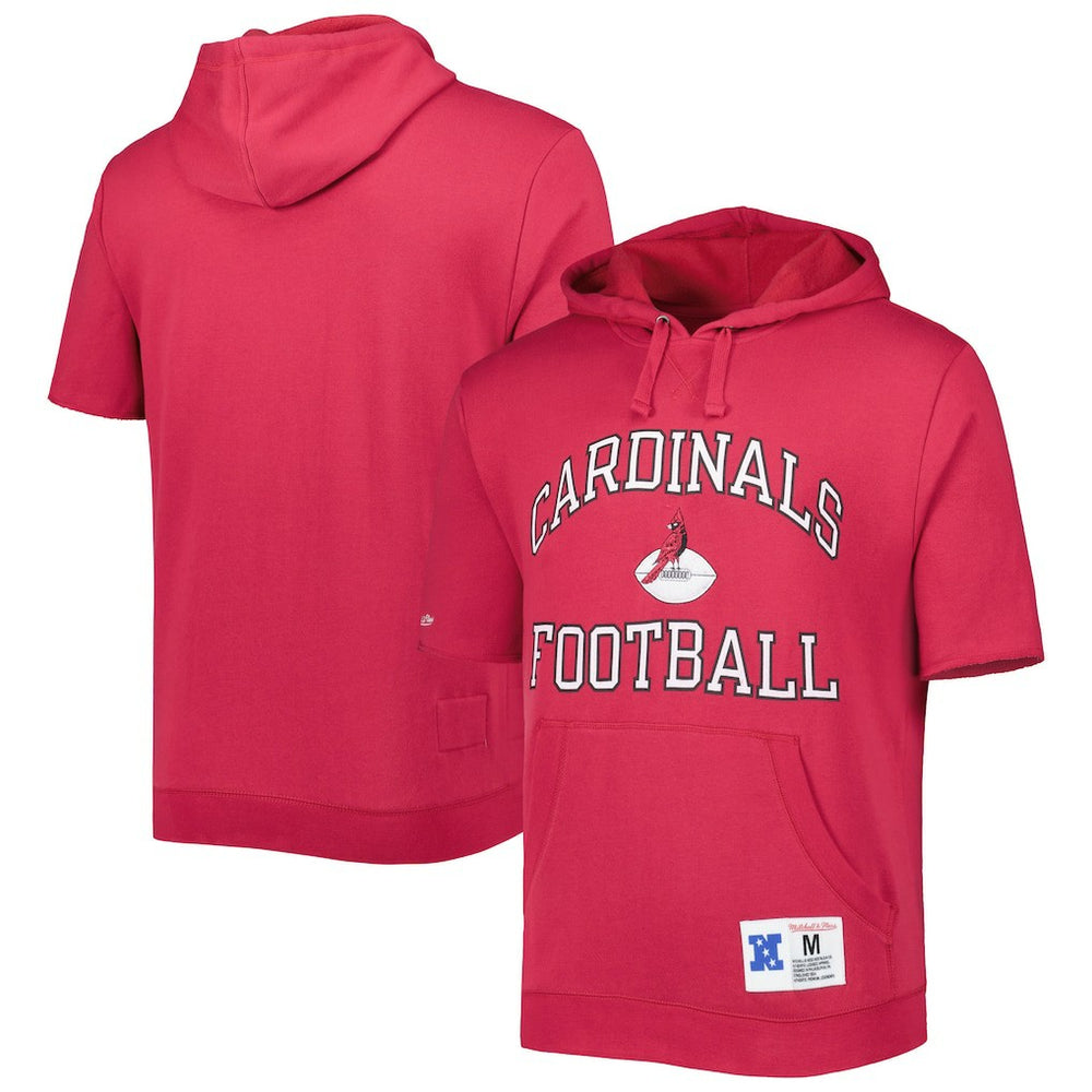Arizona Cardinals Washed Short Sleeve Pullover Hoodie - Cardinal cheap
