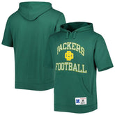 Green Bay Packers Washed Short Sleeve Pullover Hoodie - Green sale