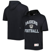 Las Vegas Raiders Washed Short Sleeve Pullover Hoodie - Black outlet