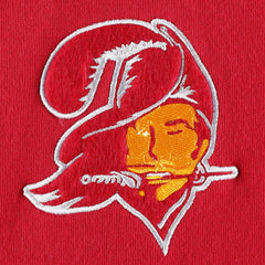 Tampa Bay Buccaneers Washed Short Sleeve Pullover Hoodie - Scarlet on sale