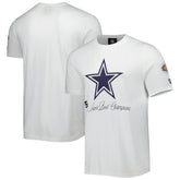 Dallas Cowboys New Era 5x Super Bowl Champions T-Shirt - White outlet