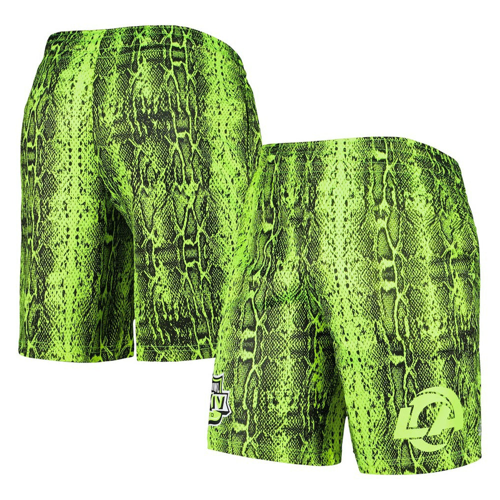 Los Angeles Rams New Era Summer Pop Shorts - Neon Green for sale