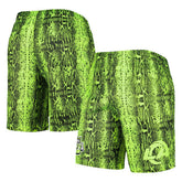 Los Angeles Rams New Era Summer Pop Shorts - Neon Green for sale