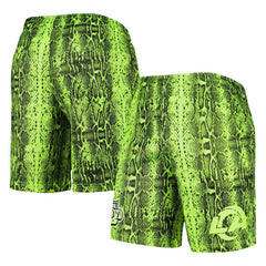 Los Angeles Rams New Era Summer Pop Shorts - Neon Green for sale