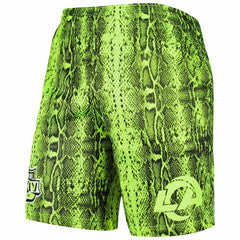 Los Angeles Rams New Era Summer Pop Shorts - Neon Green for sale