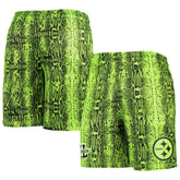 Pittsburgh Steelers New Era Summer Pop Shorts - Neon Green discount