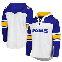 Los Angeles Rams '47 Gridiron Lace-Up Pullover Hoodie - Heather Gray on sale
