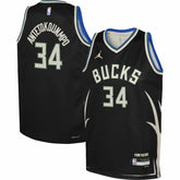 Giannis Antetokounmpo Milwaukee Bucks Jordan Brand Youth Swingman Jersey - Statement Edition - Black discount