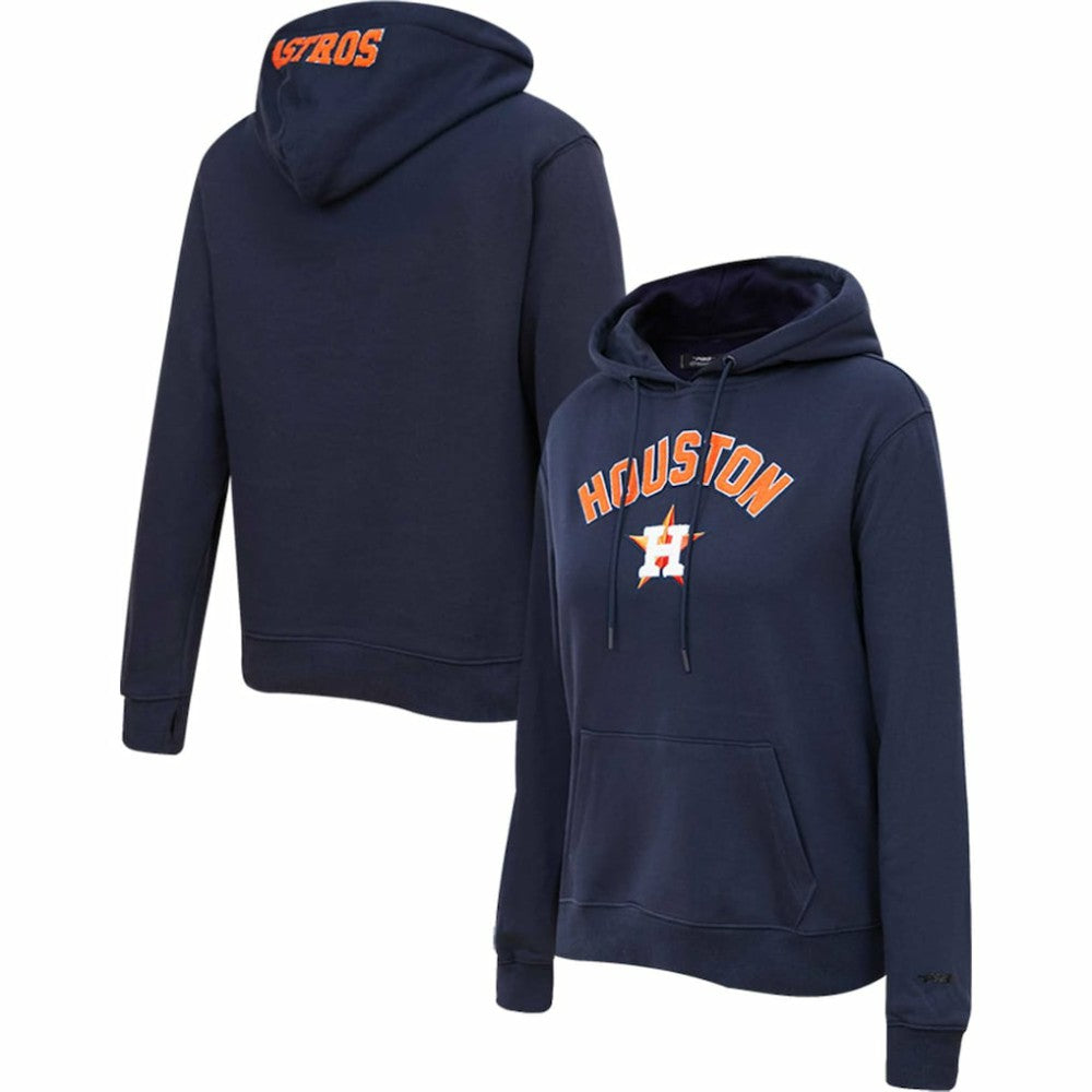 Houston Astros Pro Standard Women's Classic Fleece Pullover Hoodie Navy