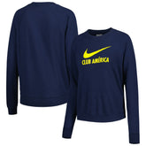 Club America Women's Lockup Varsity Tri-Blend Raglan Pullover Sweatshirt - Navy on sale