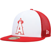Los Angeles Angels 2023 On-Field Batting Practice 59FIFTY Fitted Hat White/Red