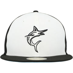 Miami Marlins 2023 On-Field Batting Practice 59FIFTY Fitted Hat White/Black