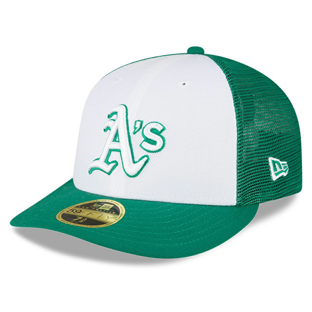 Athletics 2023 On-Field Batting Practice Low Profile 59FIFTY Fitted Hat White/Green