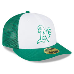 Athletics 2023 On-Field Batting Practice Low Profile 59FIFTY Fitted Hat White/Green
