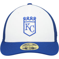 Kansas City Royals 2023 On-Field Batting Practice Low Profile 59FIFTY Fitted Hat Royal/White