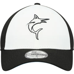 Miami Marlins 2023 On-Field Batting Practice 39THIRTY Flex Hat Black/White
