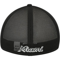 Miami Marlins 2023 On-Field Batting Practice 39THIRTY Flex Hat Black/White