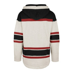 Chicago Blackhawks '47 Rockaway Lace-Up Pullover Hoodie - Oatmeal Hoodies