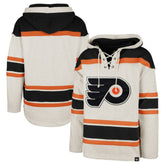 Philadelphia Flyers '47 Rockaway Lace-Up Pullover Hoodie - Oatmeal Hoodies