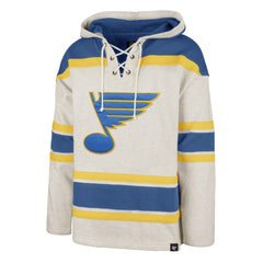 St. Louis Blues '47 Rockaway Lace-Up Pullover Hoodie - Oatmeal Hoodies