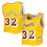 Magic Johnson Los Angeles Lakers Women's 1984 Hardwood Classics Crop Player Tank Top - Gold outlet