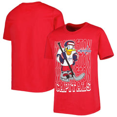 Washington Capitals Youth Disney Donald Duck Three-Peat T-Shirt - Red T-shirts