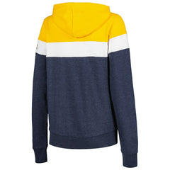 Milwaukee Brewers Women's Colorblock Full-Zip Hoodie Jacket Heather Navy