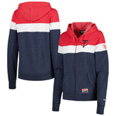 Minnesota Twins Women's Colorblock Full-Zip Hoodie Jacket Heather Navy
