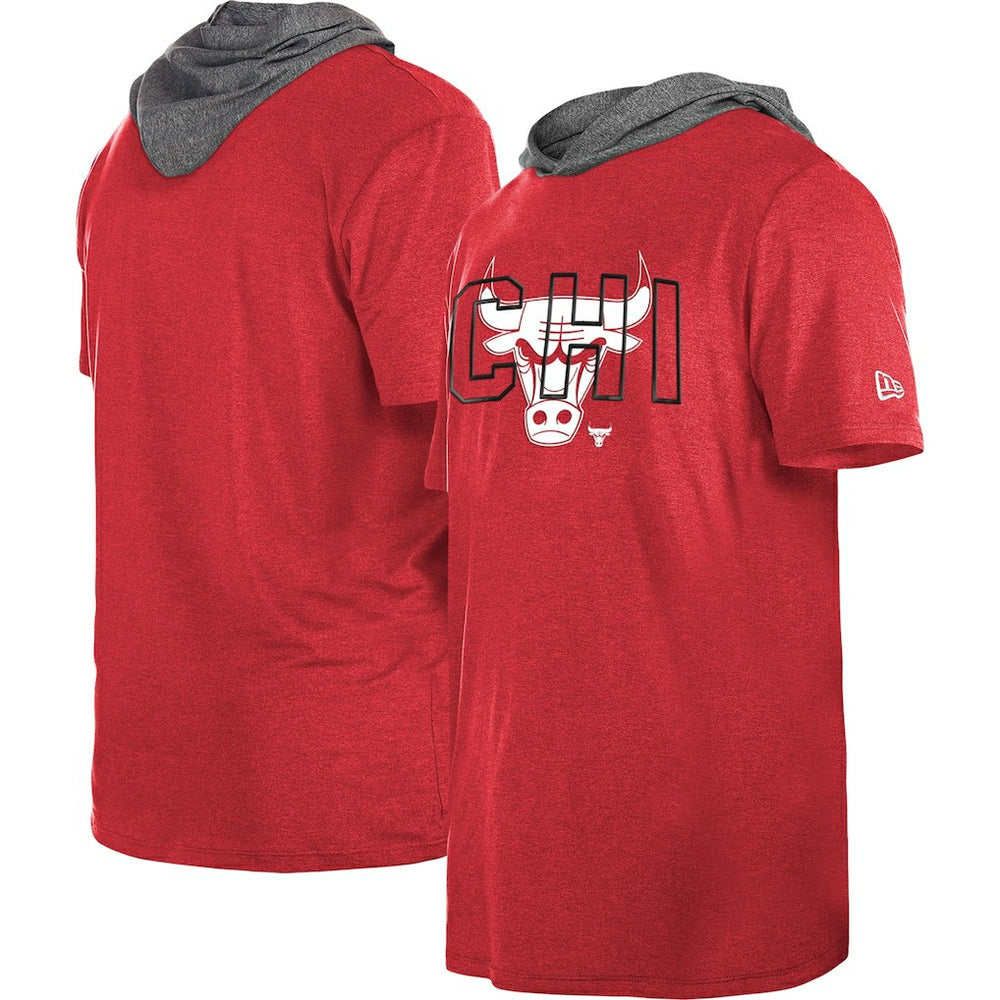 Chicago Bulls Active Hoodie T-Shirt sale - Heather Red cheap