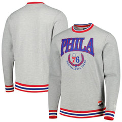 Philadelphia 76ers Unisex Vintage Throwback Crew Sweatshirt - Heather Gray shop