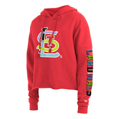 St. Louis Cardinals Women's Fashion High Hip Pullover Hoodie Red