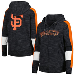 San Francisco Giants Women's Colorblock Full-Zip Hoodie Black