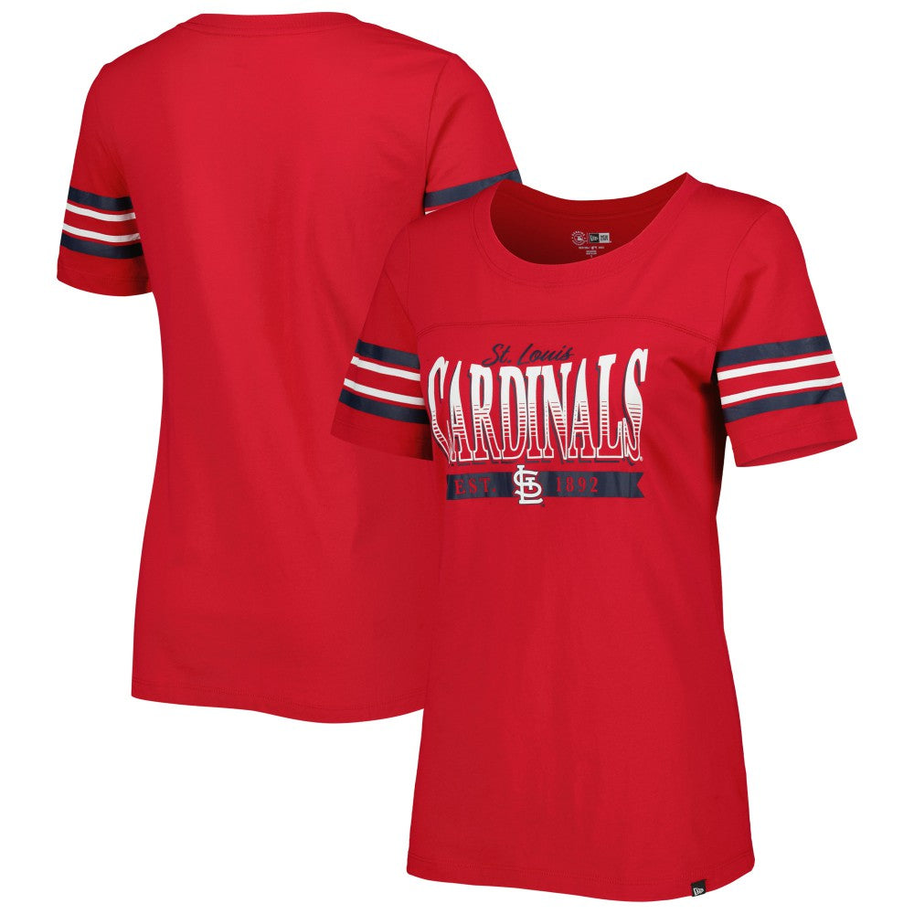 St. Louis Cardinals Women's Team Stripe T-Shirt Red