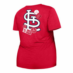 St. Louis Cardinals Women's Plus Size Two-Hit Front Knot T-Shirt Red