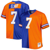John Elway Denver Broncos Big & Tall Split Legacy Retired Player Replica Jersey - Royal/Orange for sale
