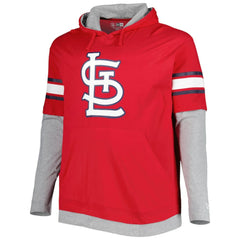 St. Louis Cardinals Big & Tall Twofer Pullover Hoodie Red