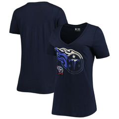 Tennessee Titans New Era Women's Ink Dye Sideline V-Neck T-Shirt - Navy online