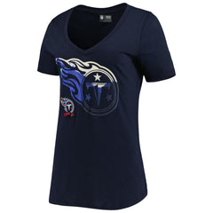 Tennessee Titans New Era Women's Ink Dye Sideline V-Neck T-Shirt - Navy online