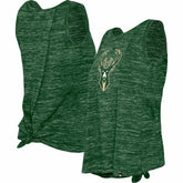 Milwaukee Bucks Women's Space Dye Active Tank Top - Hunter Green for sale
