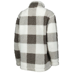 Philadelphia Flyers G-III 4Her by Carl Banks Women's Logo Plaid Sherpa Quarter-Zip Jacket - Gray/White Jackets