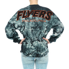 Philadelphia Flyers Fanatics Women's Crystal-Dye Long Sleeve T-Shirt - Black T-shirts