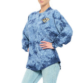 Nashville Predators Fanatics Women's Crystal-Dye Long Sleeve T-Shirt - Navy T-shirts