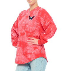 Washington Capitals Fanatics Women's Crystal-Dye Long Sleeve T-Shirt - Red T-shirts