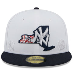 New York Yankees State 59FIFTY Fitted Hat White/Navy