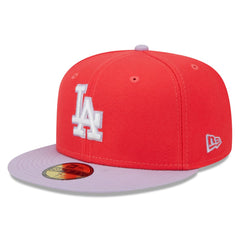 Los Angeles Dodgers Spring Color Two-Tone 59FIFTY Fitted Hat Red/Lavender