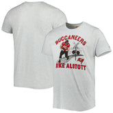 Mike Alstott Tampa Bay Buccaneers Homage Unisex Caricature Retired Player Tri-Blend T-Shirt - Ash for sale