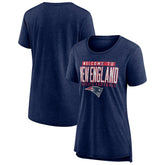 New England Patriots Women's Hometown First Down Tri-Blend T-Shirt - Heather Navy outlet
