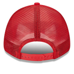 Washington Nationals Team Stripe Trucker 9FORTY Snapback Hat White/Red