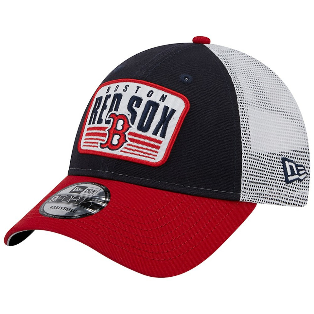 Boston Red Sox Two-Tone Patch 9FORTY Snapback Hat Navy